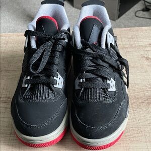 Retro Jordan Black and Red Sneakers Youth size 5.5